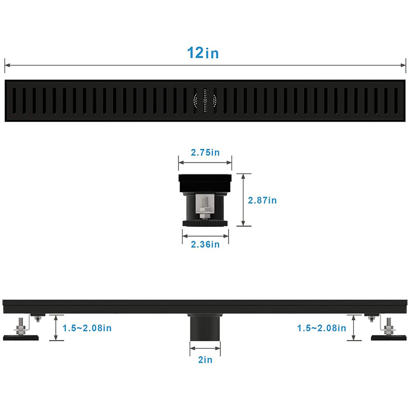 تخلیه کف دوش مستطیلی خطی SS-FD01